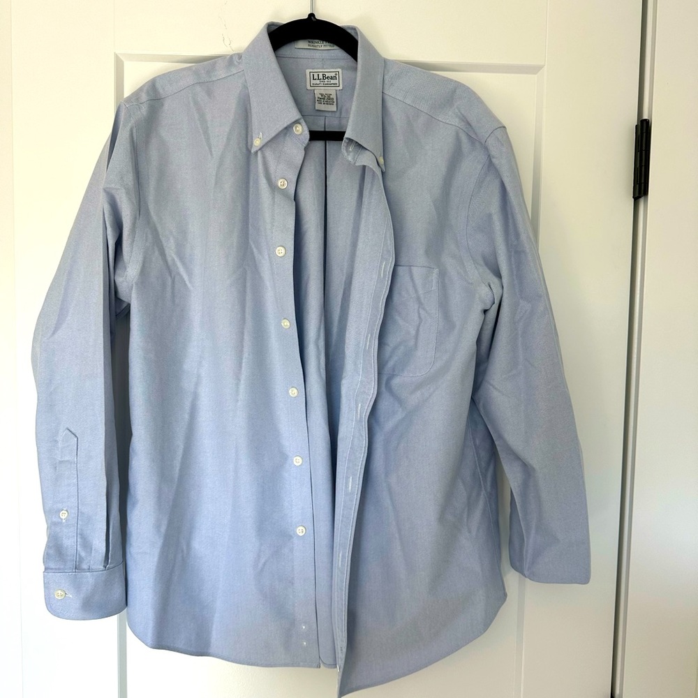 LL Bean 100% Cotton Oxford Button Down